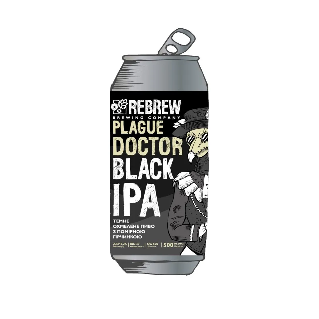 [100002093] Plague Doctor Black IPA, 0.5 л