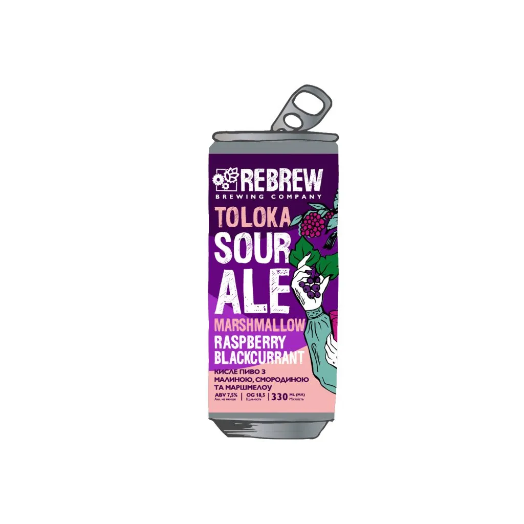 [100002102] Toloka Raspberry Blackcurrant Marshmallow Sour, 0.33л